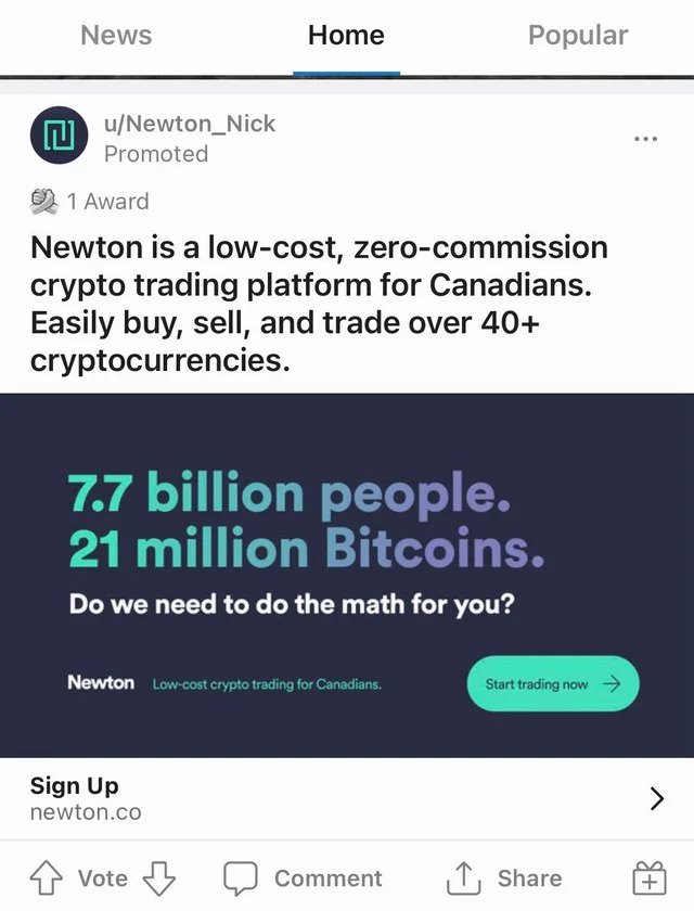 Reddit Ads - Crypto Advertising